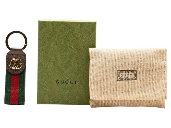 Gucci Ophidia Sherry Line Key Ring Brown Golden - view 5