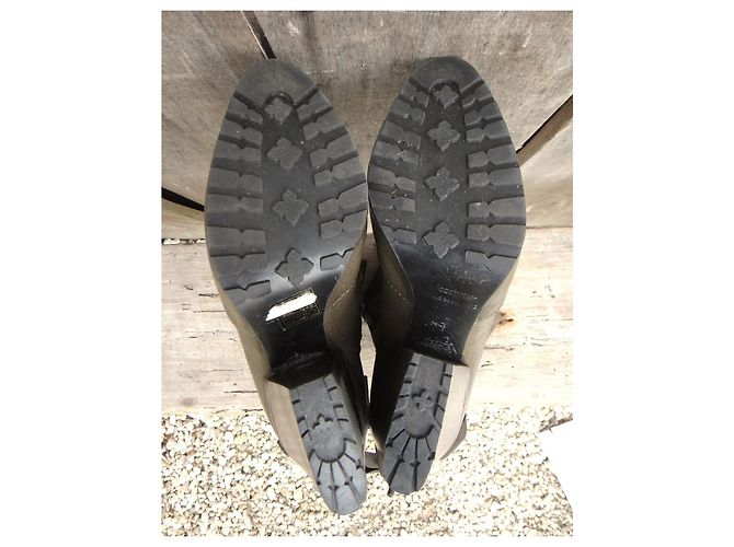 Botas Vanessa Bruno de piel kaki Caqui - vista 5