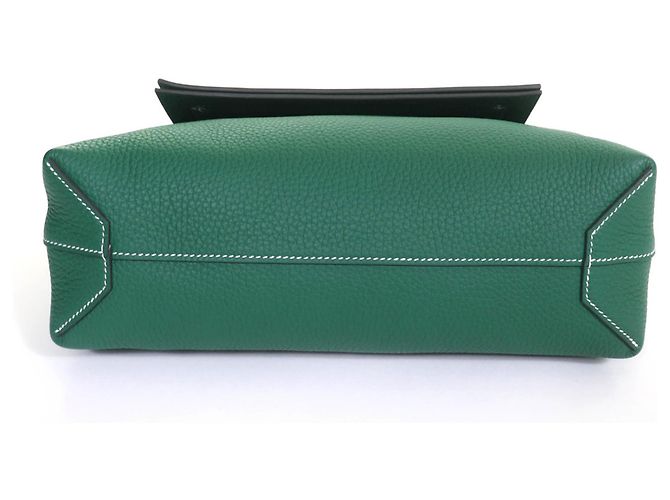 Borsa tote Hermès Cabas Serie 31 Taurillon Clemence Verde - vista 4