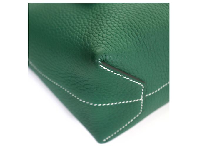 Borsa tote Hermès Cabas Serie 31 Taurillon Clemence Verde - vista 7