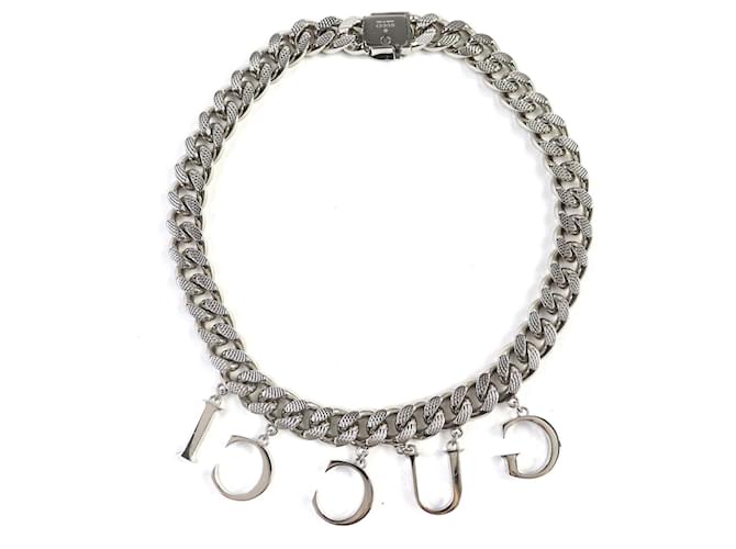 Collana Choker con Logo Script GUCCI 675769 Argento - vista 2