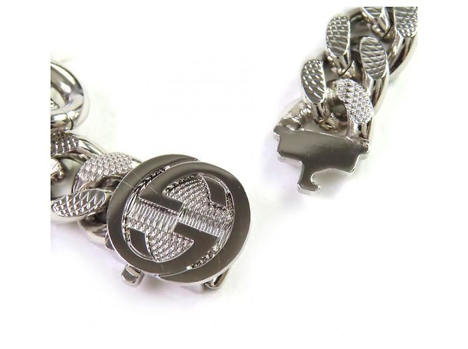 Collana Choker con Logo Script GUCCI 675769 Argento - vista 6