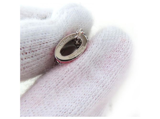 Colar Pendente Mini Pop H da Hermès Prata Rosa - vista 8
