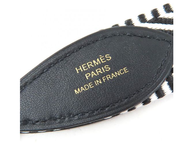 Cinghia a Spalla Sangle Caval Togo di Hermès Nero - vista 8