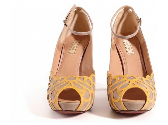 Nina Ricci Sposa Caviglia Intaglio Floreale Grigio Giallo - vista 3
