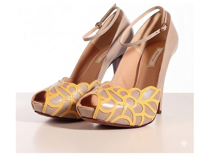 Nina Ricci Sposa Caviglia Intaglio Floreale Grigio Giallo - vista 4