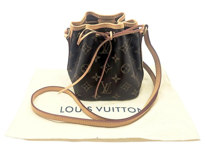 Noe Borsa a Spalla Nano Noé Monogramma Louis Vuitton Marrone - vista 12