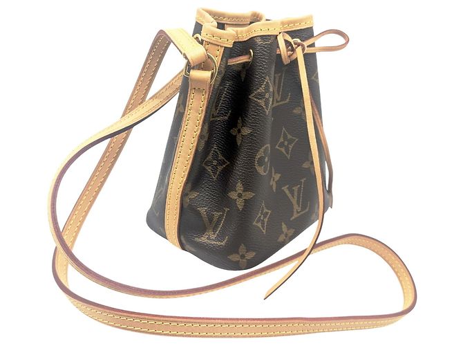 Noe Borsa a Spalla Nano Noé Monogramma Louis Vuitton Marrone - vista 3