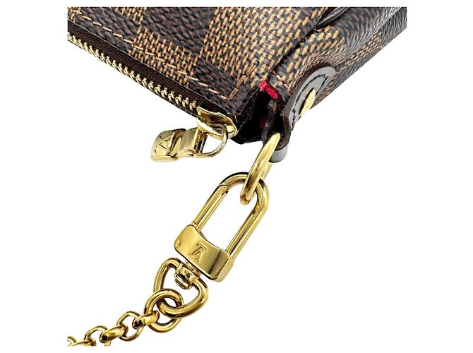 Borsa a Spalla Eva Damier Ebene Louis Vuitton Marrone - vista 11