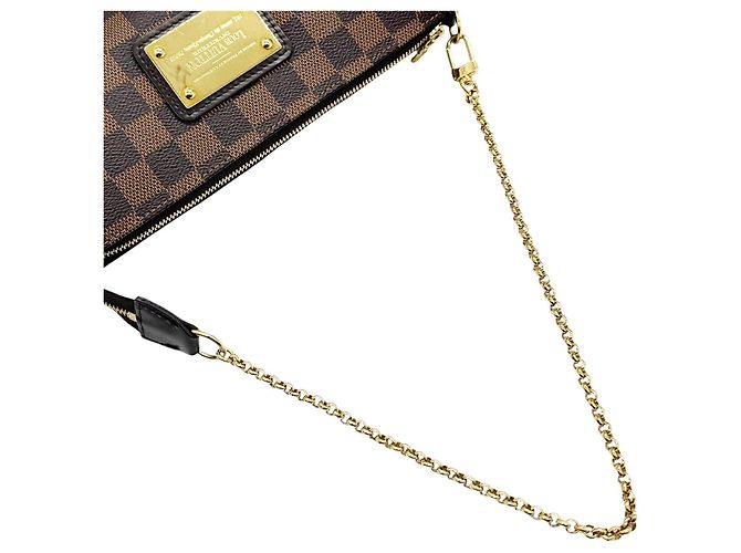 Borsa a Spalla Eva Damier Ebene Louis Vuitton Marrone - vista 12