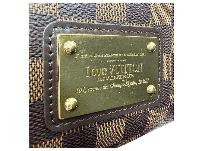 Borsa a Spalla Eva Damier Ebene Louis Vuitton Marrone - vista 14