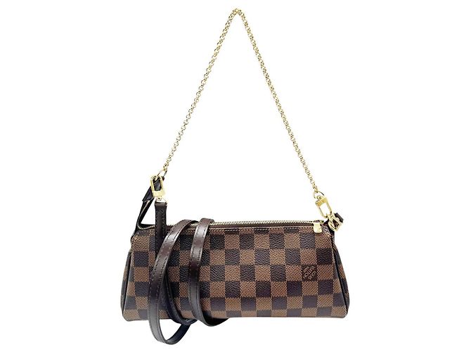 Borsa a Spalla Eva Damier Ebene Louis Vuitton Marrone - vista 2