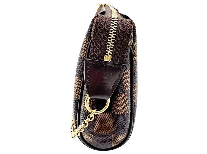 Borsa a Spalla Eva Damier Ebene Louis Vuitton Marrone - vista 3