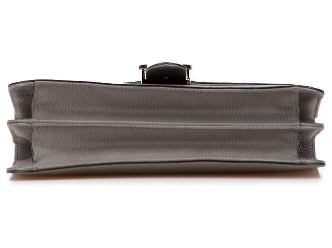 Gucci Crossbody Interlocking G in vitello grigio medio Marrone - vista 3