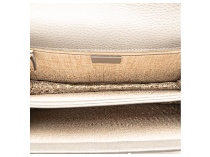 Gucci Crossbody Interlocking G in vitello grigio medio Marrone - vista 4