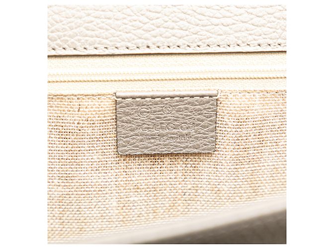 Gucci Crossbody Interlocking G in vitello grigio medio Marrone - vista 5