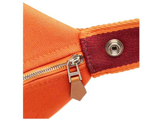Hermès Orange Large Toile Bride A Brac Case Arancione - vista 10