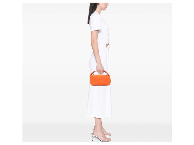 Hermès Orange Large Toile Bride A Brac Case Arancione - vista 11