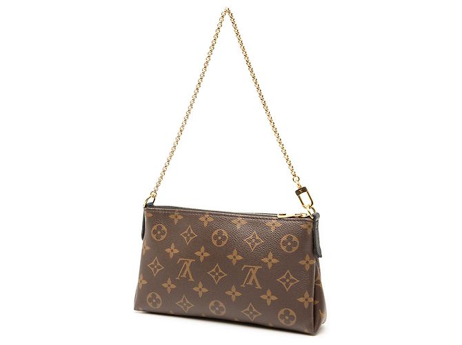 Clutch Pallas Monogram Marrone Louis Vuitton - vista 2