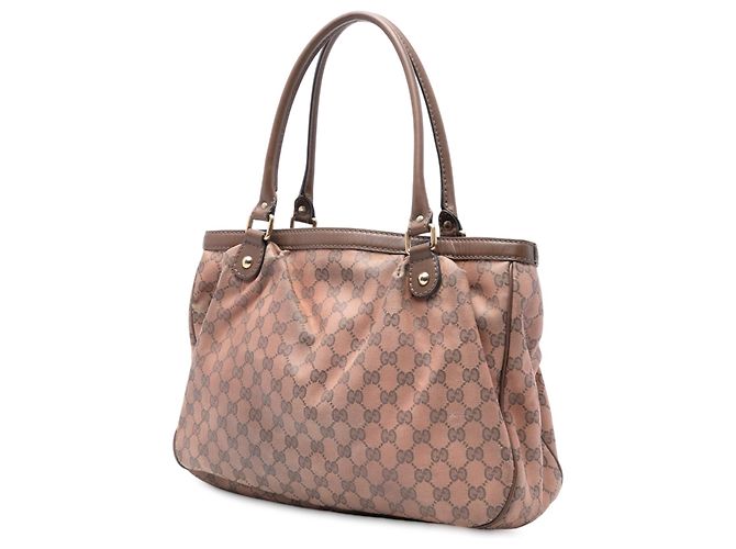 Gucci Sukey Tote aus braunem GG-Canvas - Ansicht 2