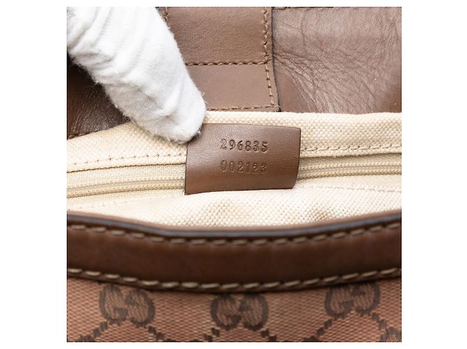 Gucci Sukey Tote aus braunem GG-Canvas - Ansicht 6