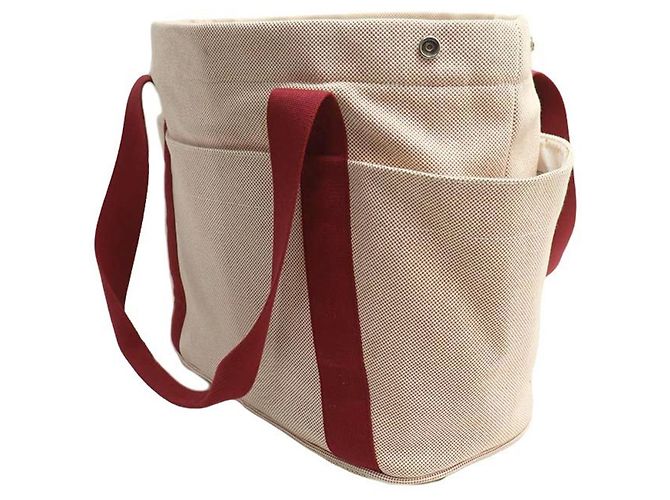 Hermès Borsa tote Cabriole per Madre Hermes Rosso - vista 2