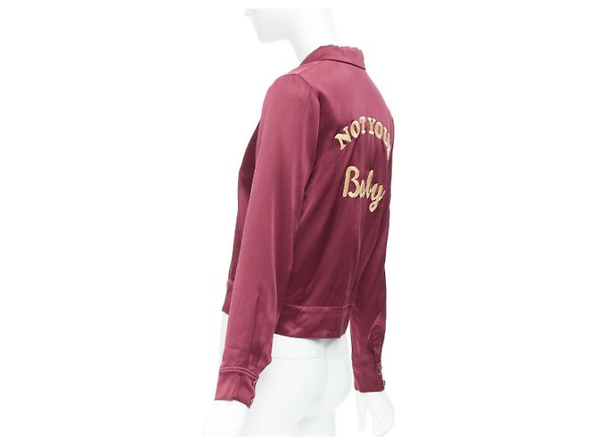 Reformation Not Your Baby bestickte Cropped-Jacke - Ansicht 5