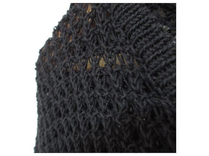 Autre Marque Vestido largo de punto de algodón con encaje SAYASMINE de Samsoe Samsoe Negro - vista 3