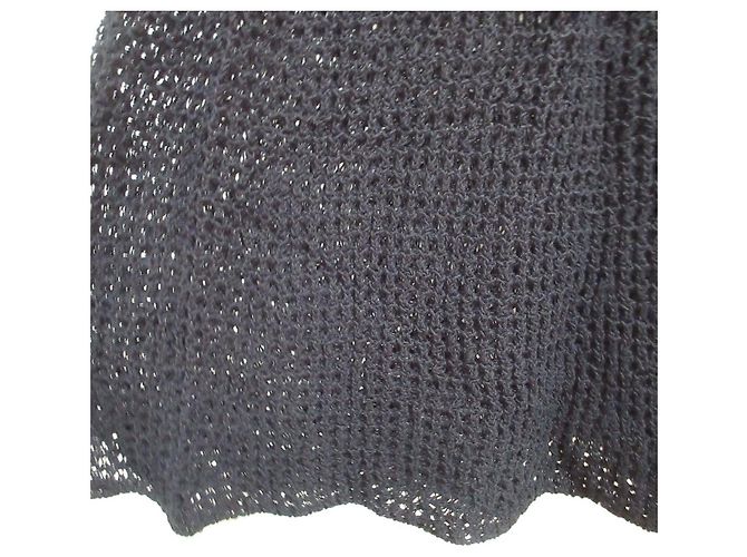 Autre Marque Vestido largo de punto de algodón con encaje SAYASMINE de Samsoe Samsoe Negro - vista 5