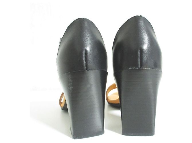Chloé Sandali in pelle bicolore Chloe Nero Arancione - vista 4