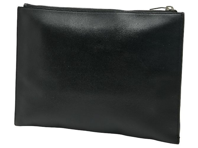 Clutch in pelle nera e bianca Saint Laurent Nero Bianco - vista 2