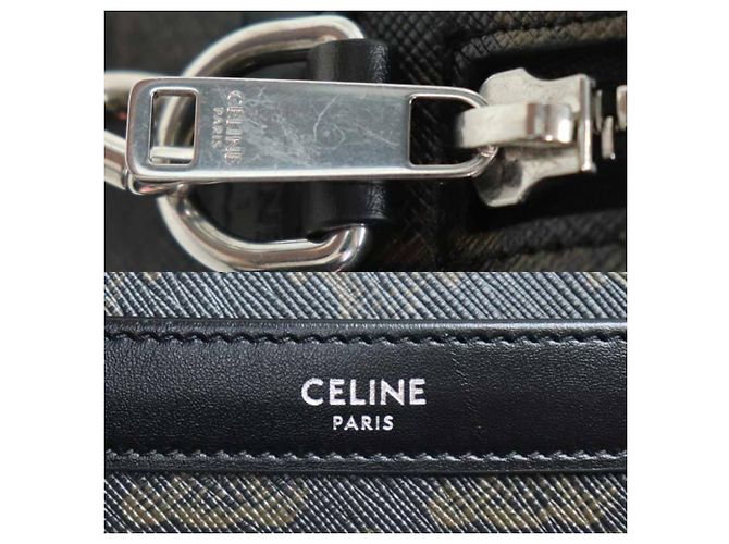 Céline CELINE Triomphe Canvas Small Shoulder Bag Black - view 6