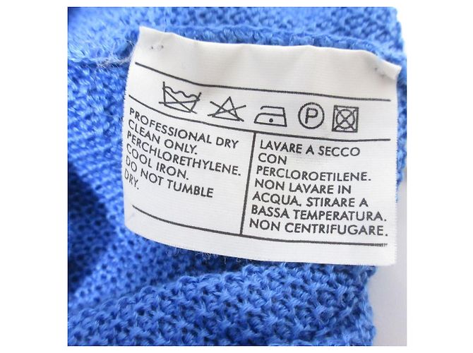 Top de punto Salvatore Ferragamo Blanco Azul - vista 9