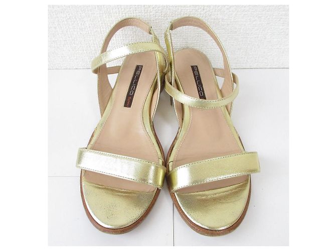 Autre Marque Sandali con zeppa Pellico Sunny D'oro - vista 2