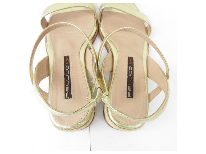 Autre Marque Sandali con zeppa Pellico Sunny D'oro - vista 6