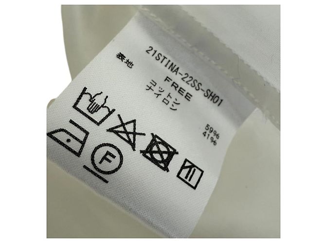 Autre Marque Camisa de Manga Abullonada STINA Blanco - vista 6