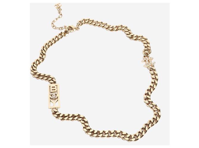 Le Boy Chanel Colar de corrente CC em ouro Dourado - vista 3