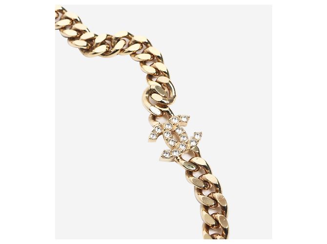 Le Boy Chanel Colar de corrente CC em ouro Dourado - vista 4