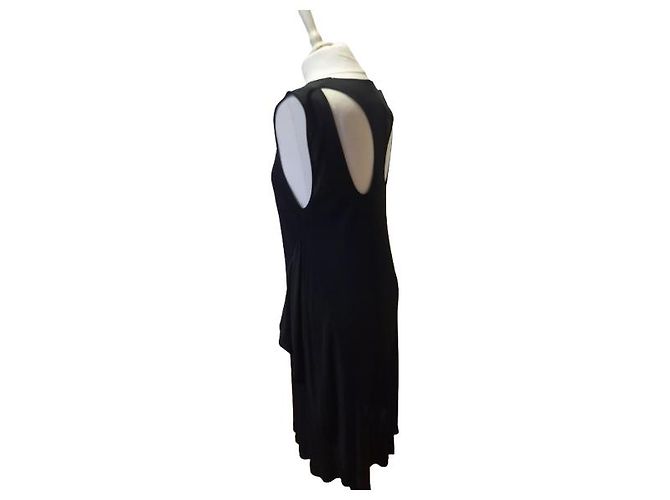 Ärmelloses schwarzes Fuzzi-Kleid aus 100% Viskose - Ansicht 6
