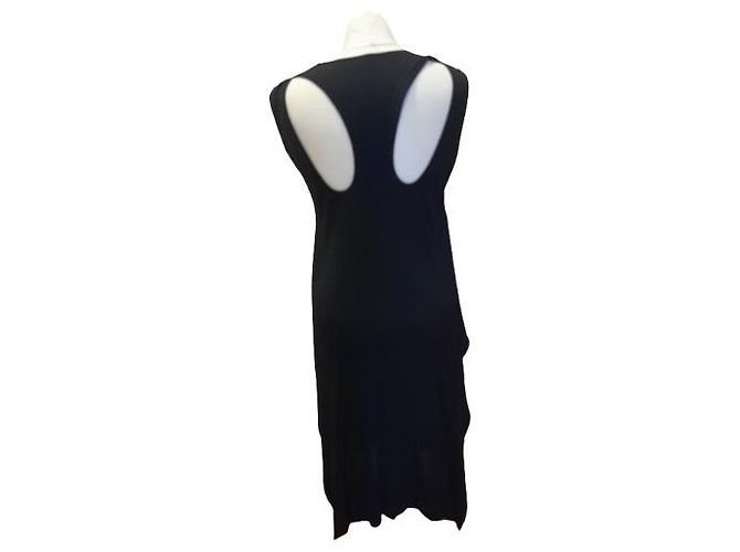 Ärmelloses schwarzes Fuzzi-Kleid aus 100% Viskose - Ansicht 9