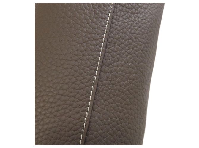 Borsa Tote Double Sens 28 Hermès Marrone Bianco - vista 15