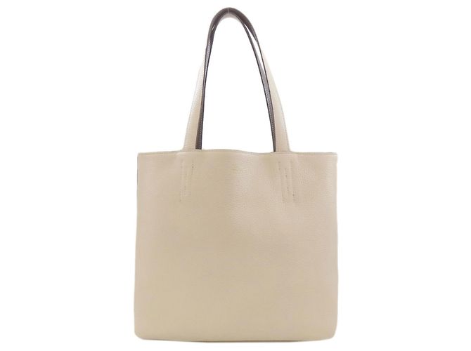 Borsa Tote Double Sens 28 Hermès Marrone Bianco - vista 5