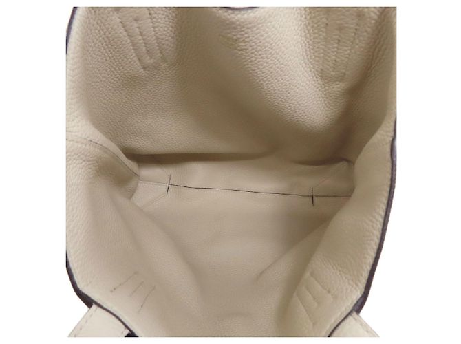 Borsa Tote Double Sens 28 Hermès Marrone Bianco - vista 6