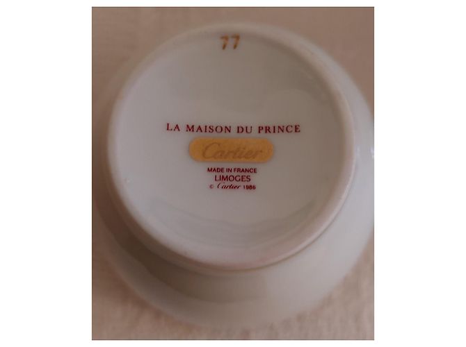 Cartier Limoges La Maison du Prince, Service à thé/café Blanc cassé - vue 7