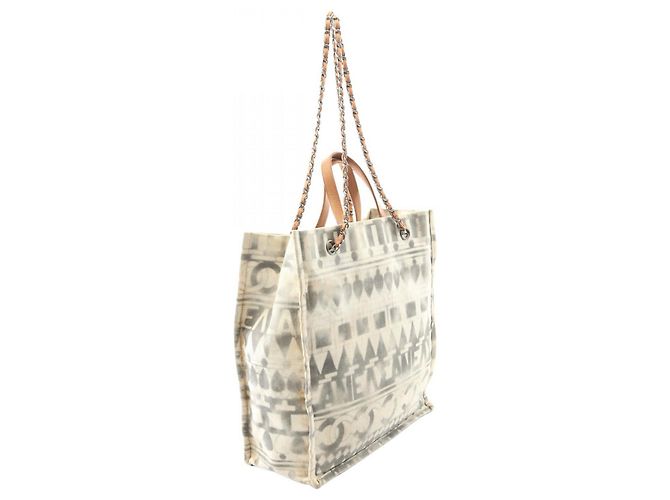 CHANEL Coco Mark Tote Tasche Braun Beige - Ansicht 2
