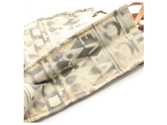 CHANEL Coco Mark Tote Tasche Braun Beige - Ansicht 8