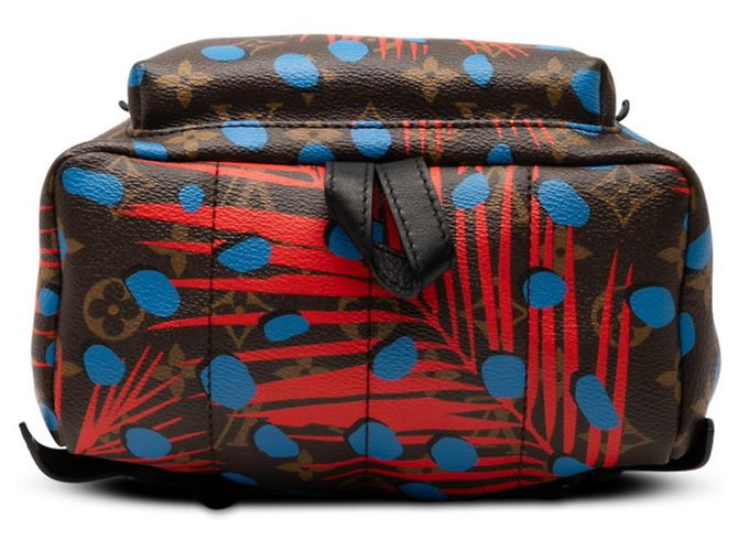 Zaino Palm Springs PM Monogram Jungle Dot di Louis Vuitton Marrone Rosso Multicolore - vista 3