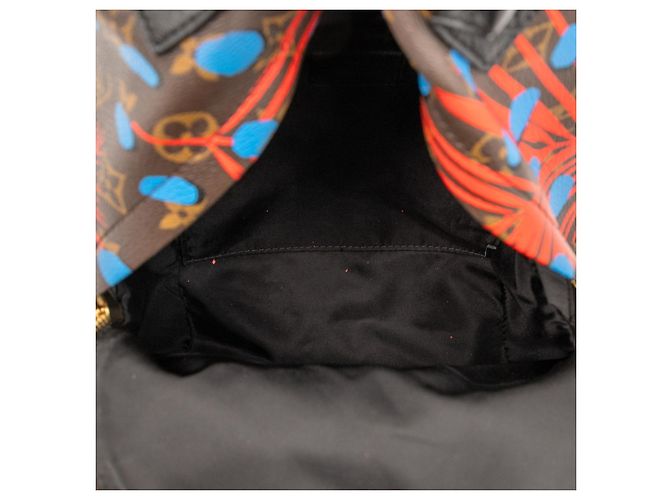 Zaino Palm Springs PM Monogram Jungle Dot di Louis Vuitton Marrone Rosso Multicolore - vista 4