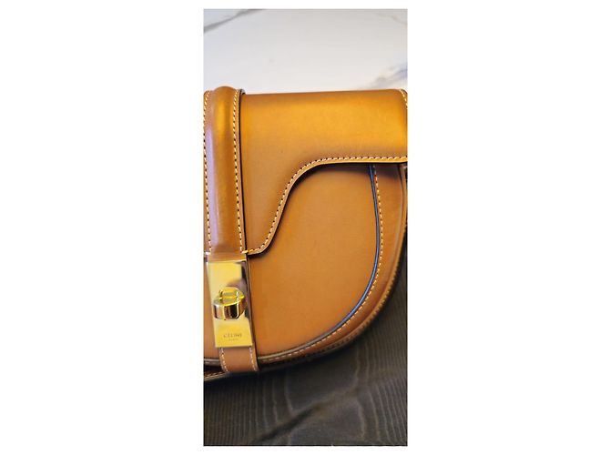 Borsa Céline Small 16 Camel in pelle di vitello Cammello - vista 14
