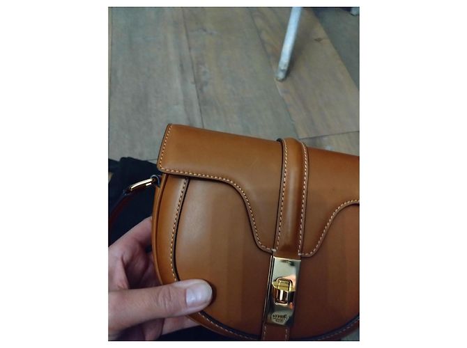 Borsa Céline Small 16 Camel in pelle di vitello Cammello - vista 17